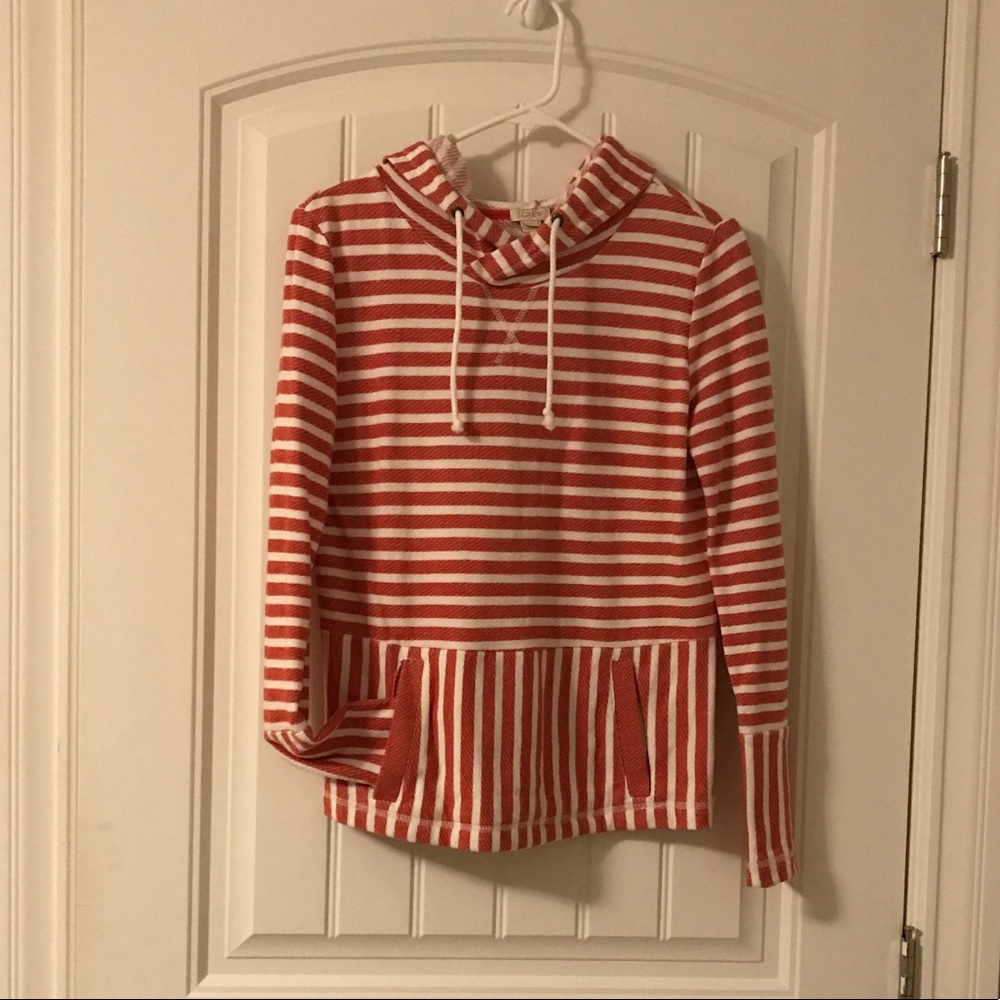J Crew Striped Hoodie